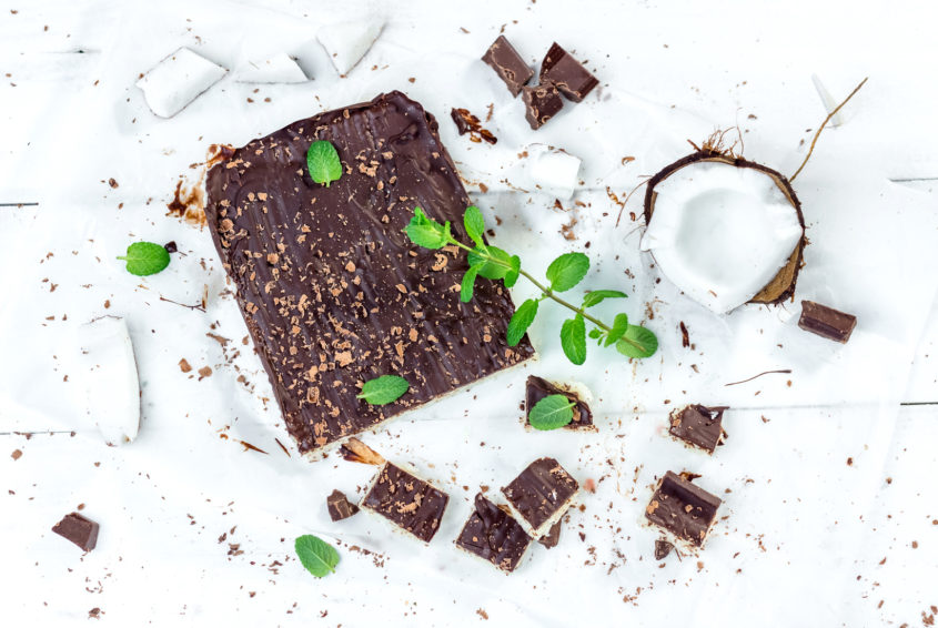 Healthy version of vegan coconut cake