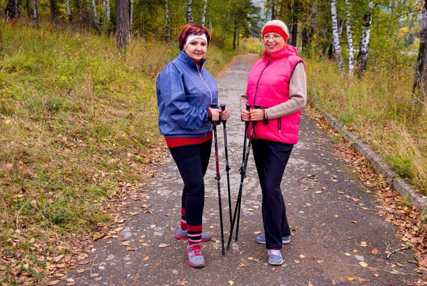 Senior ladies nordic walking nordic walking