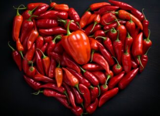 czerwone warzywa na walentynki